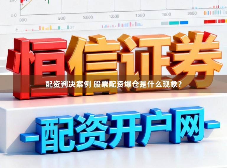 配资判决案例 股票配资爆仓是什么现象？